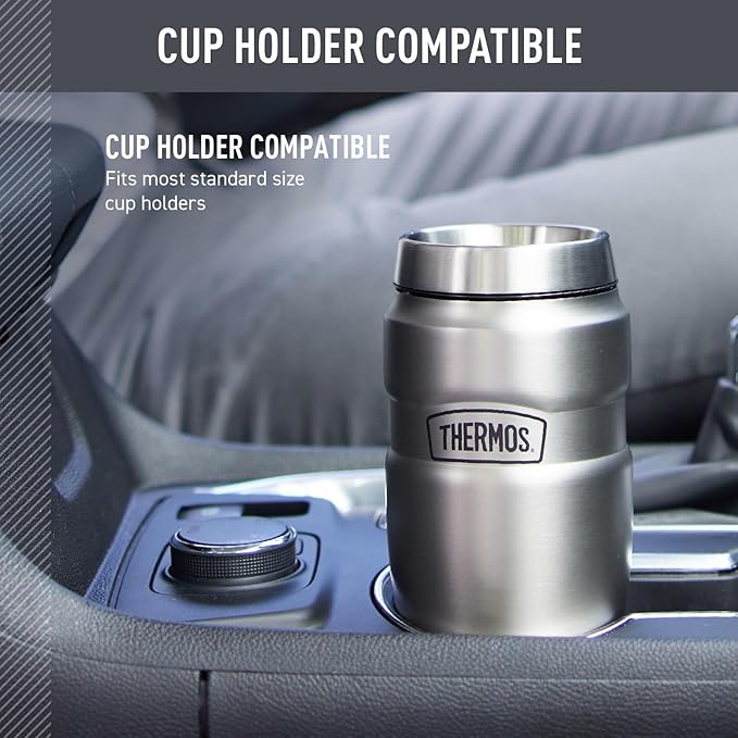 THERMOS Stainless King Vacuum-Insulated Stainless Steel Tumbler - 16oz, Midnight Blue - Insulated Coffee Tumbler for Hot & Cold Drinks - Leak-Proof & Sweat-Proof for Commuting & Traveling