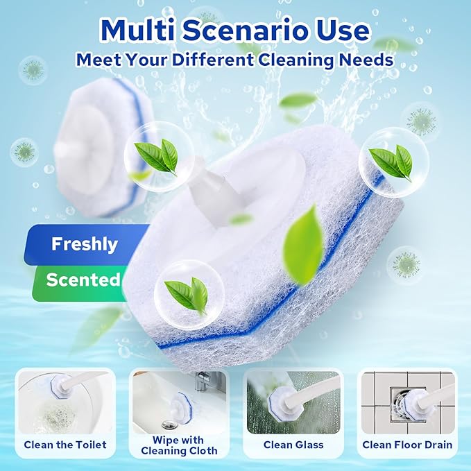 Cecailin® 120pcs Disposable Toilet Brush. Bathroom Cleaning. Disposable Bowl Cleaners Compatible with Most Toilet Brushes