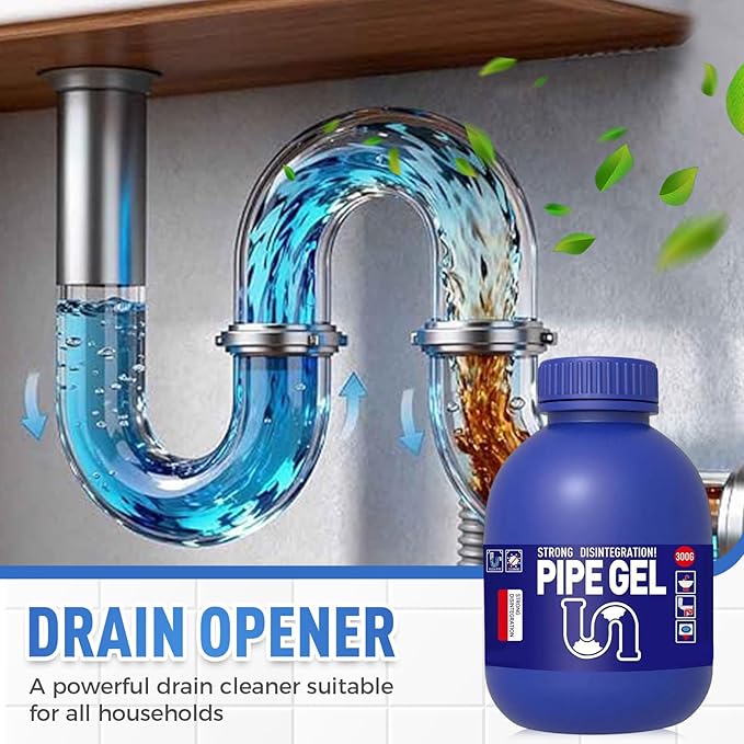 Drain Cleaner, Professional Drain Opener for Kitchen Sink, Shower & Tub, Fast-Acting Clog Remover, Safe for All Pipe Types, 10.6 oz (3)