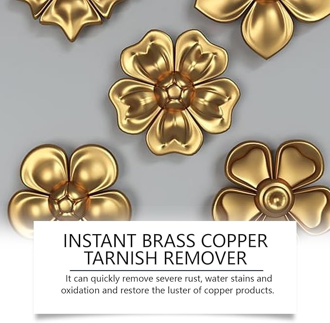 2PCS 120ML Brass Copper Polish,Instant Brass Copper Cleaner Tarnish Remover,Long-Lasting Shine,Metal Polishing Cleaner Cream