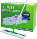 40 Count XL Wet Mopping Cloths for Swiffer Sweeper XL Mop - Disposable X-Large Wet Pad Refills - Multi-Surface Wet Wipes Mopping Pads Refill for Floor Cleaning.（Only Pads, not Including mop）