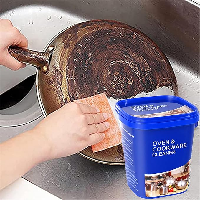Powerful Stainless Steel Cookware Cleaning Paste 500g, Multi-purpose Household Kitchen Cleaner Tools, Washing Pot Bottom Scale Cream Detergent, Cookware Cleaner