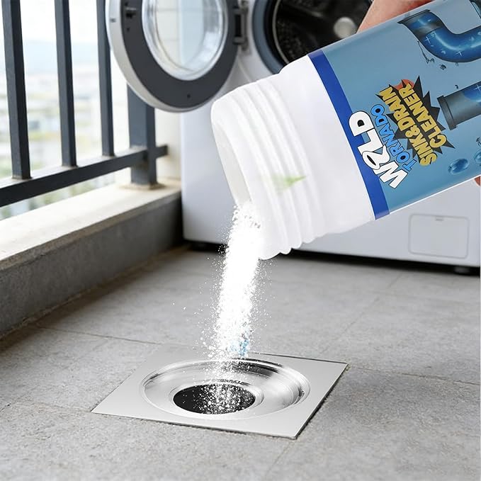Wild Tornado Sink and Drain Cleaner, Wild Tornado Pipe Dredge, Powerful Sink and Drain Cleaner Powder, Fast Foaming for Kitchen Toilet Pipeline Quick Cleaning Tool (4PC)