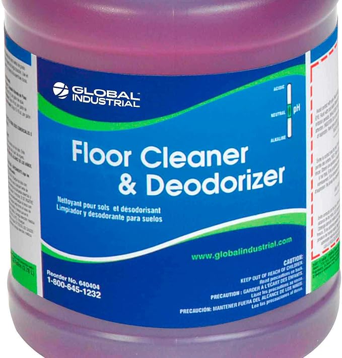 Global Industrial Multi-Purpose Floor Cleaner & Deodorizer, Lavendary Scented, 1 Gallon Bottle, 2 Bottles Per Case, Light Duty Multi-Surface Floor Cleaner