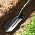 60-Inch Adjustable Long Handle Trench Shovel - 4 Inch V-Shape Garden Spade with Foot Step, Ergonomic Back-Saver Design for Easy Digging, Weed Removal, Edging, Planting, and Home Landscaping Projects