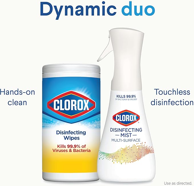 Clorox Disinfecting Mist Refill, Multi-Surface Disinfectant, Household Essentials, Lemongrass Mandarin, 16 Fluid Ounces