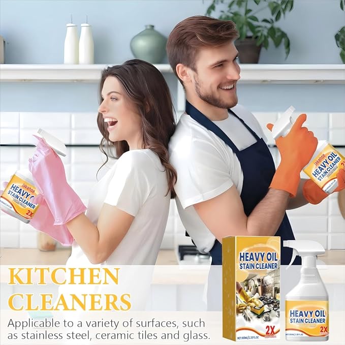 Kitchen Heavy Oil Cleaner - Heavy Duty Degreaser Cleaner Spray for Stubborn Oil Stains for Kitchen Surfaces All Purpose Cleaning
