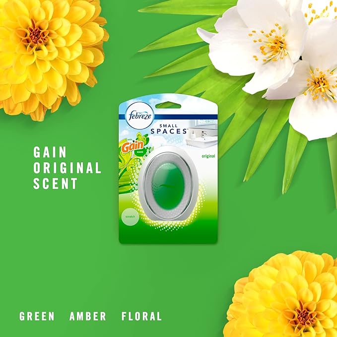 Febreze Odor-Eliminating Small Spaces Air Freshener, Gain Original Scent, 2 Count
