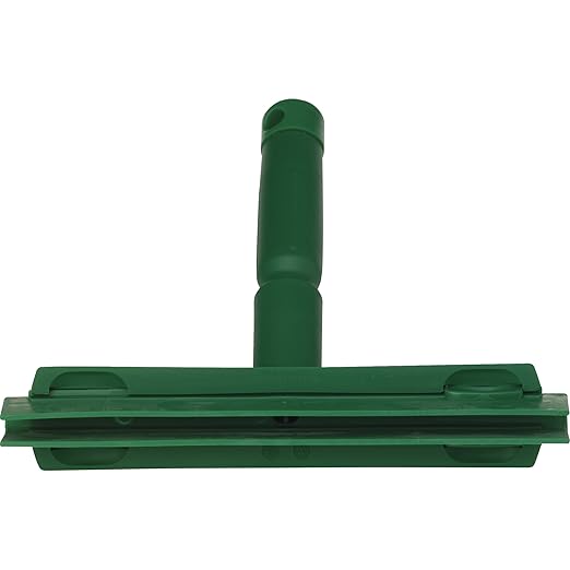 Vikan 77112 Squeegee,Ultra Hygiene,Dbl Blade,Hand,10",Green