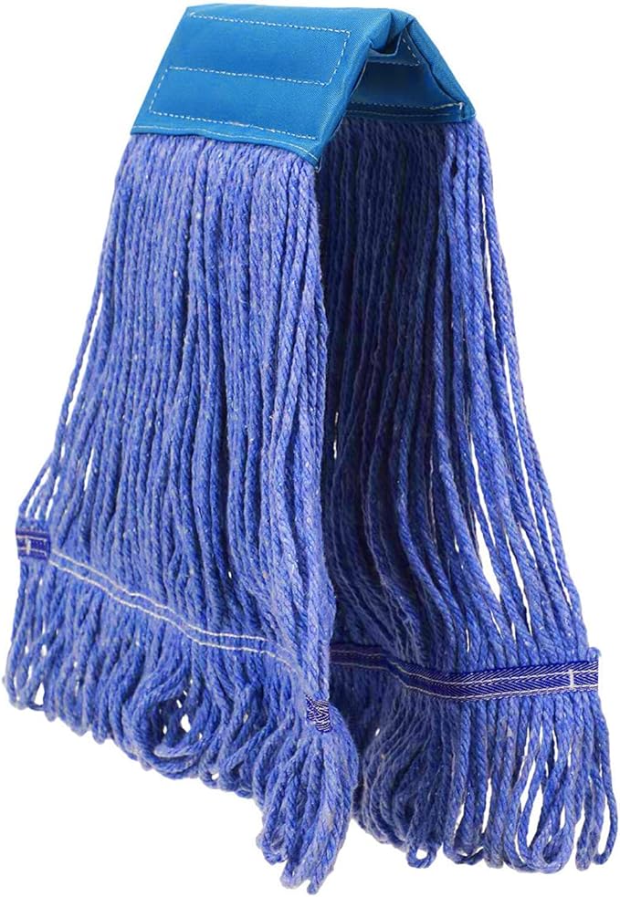 Yocada Looped-End String Wet Mop Head Refill Replacement Heavy Duty Cotton Commercial Industrial Grade Floor Cleaning