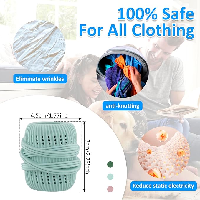 6Pcs Washing Machine Laundry Ball Fabric Softener Dispenser Balls for Washing Machine TPE Household Fabric Softener Dispenser Softener Ball Dispenser Laundry Detergent Balls for Laundry Room(6pcs)