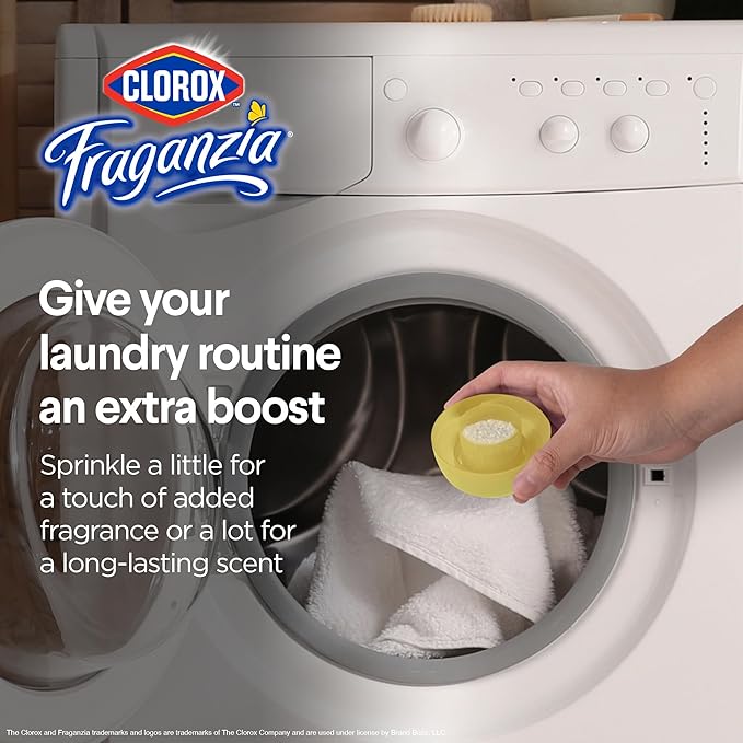 Clorox Fraganzia Laundry Scent Booster Crystals, In-Wash Fragrance Beads for Fresh-Smelling Clothes & Linens, Safe for All Fabrics & Colors, Easy-Pour Bottle, Citrus Blossom Scent, 70 Oz