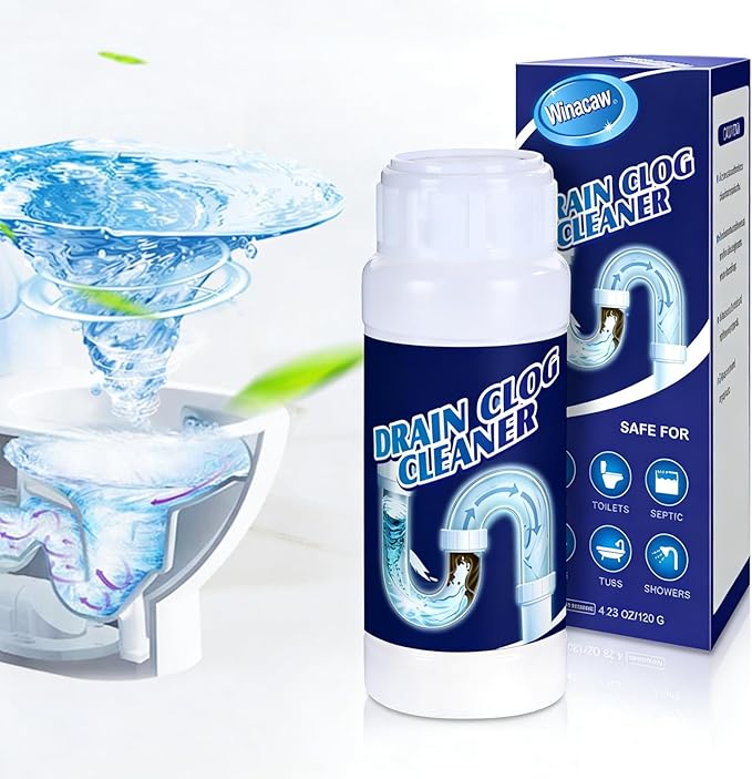 4 Pack Sink Drain Cleaner – Upgraded Safe Powerful Formula for Kitchen Pipes and Household Drain Unclogging