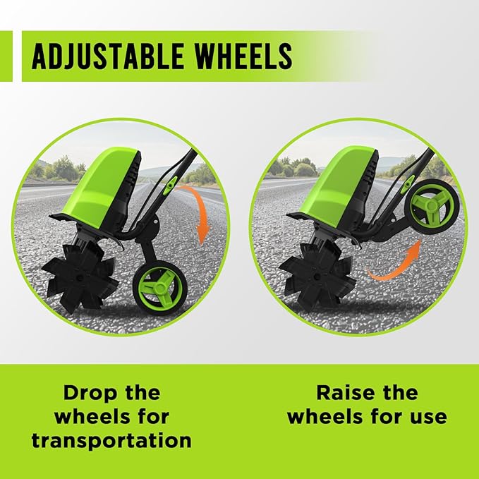 STEELITE 16-Inch Corded Electric Tiller, 13.5 Amp Powerful Garden Cultivator for Soil Preparation and Landscaping – Lightweight, Durable, and Easy to Use