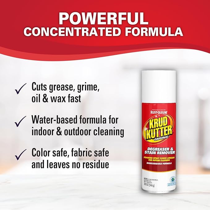 Krud Kutter 339798-6PK Original Concentrated Cleaner/Degreaser Stain Remover Aerosol, 20 oz, 6 Pack