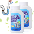 Pipeline Dredging Agent, 350ml Drain Clog Remover Agent,Kitchen Unblocker, Powerful Pipe Unclogger Powerful Sink And Drain Cleaner Powder for Kitchen Quick Cleaning (2Pcs)