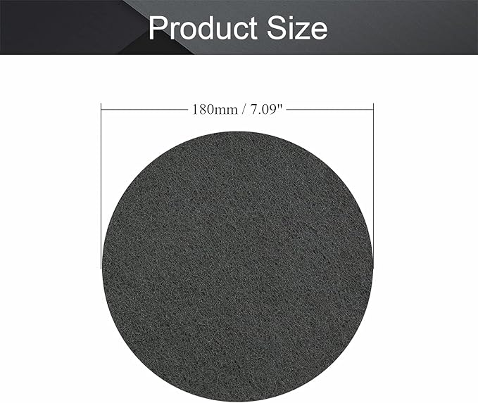 Utoolmart 7 Inch Scrubber Scouring Pads 1000 Grits Drill Scuffing Disc Hoop and Loop Surface Conditioning Disc Replacement Scrub Pads Gray 6Pcs