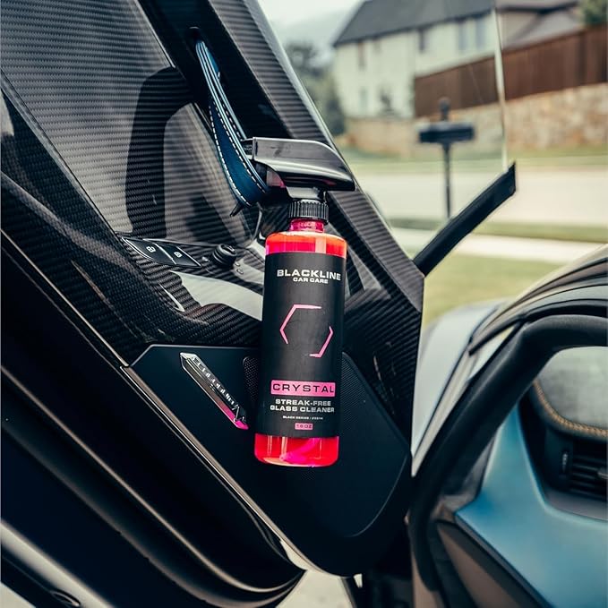 Blackline Glass Cleaner - Works on Glass, Windows, Mirrors & Navigation Screens. Tint Safe Car Window Cleaner - 16 fl oz bottle, Streak Free Spray