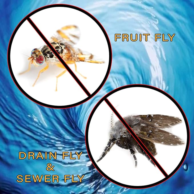 Fruit Fly & Drain Fly Killer - Simple Commercial Drain Gel Treatment – Eliminates Gross Fruit/Sewer Flies & Gnat Infestations from Any Drain. Fast & Easy - 1 Gallon (128 Ounces)