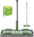 Microfiber Mops for Floor Cleaning,Masthome Professional Floor Mops with Washable Pads 4pcs,Wet Dry Use Flat Mop with 59'' Long Stainless Steel Handle,dust mop for Hardwood Floors Suitable Office Home