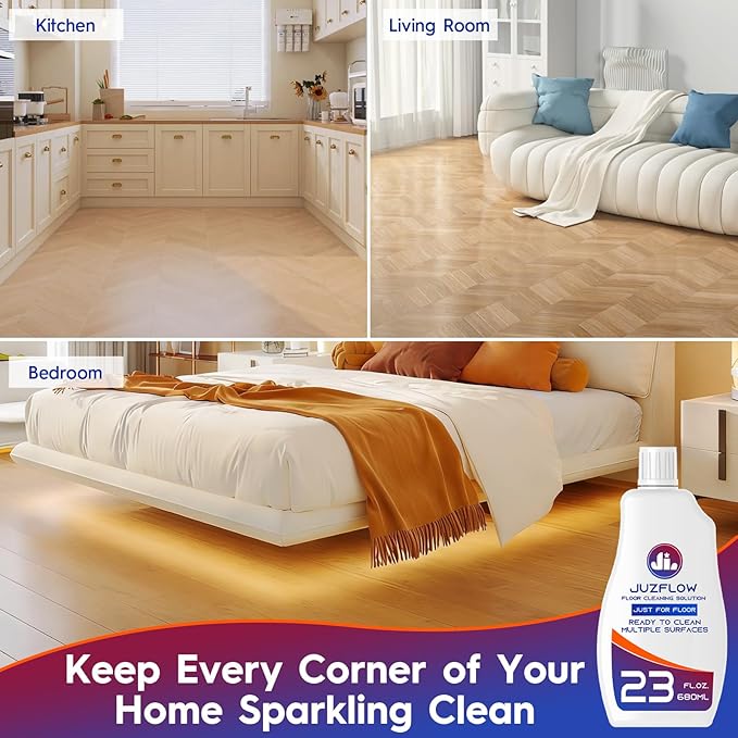 Floor Cleaner Solution Compatible With Roborock & Tineco iFLOOR 2/3/5 & FLOOR ONE S3/S5/S6/S7 PRO, for All Wet Dry Vacuum and Robot Vacuums with Mopping, for Multiple Hard Floors, 23 FL OZ