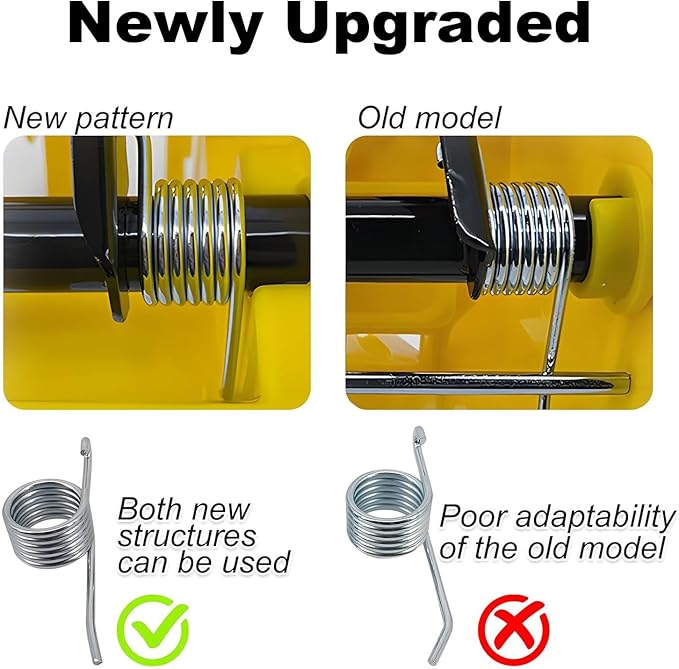 MEETOOT 2PCS Side Press Mop Bucket Replacement Spring Water Storage Tank Metal Fittings Compatible with 24/32/34/36/46 Litre Drum Sizes