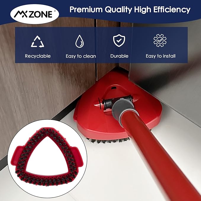 Scrubber Mop Head Compatible with O Cedar RinseClean 2 Tank System, Spin Mop Scrub Brush Head Replacement, Hard Bristle Bathroom Cleaning Brush, Tub Scrubber, Not Fit EasyWring 1 Tank