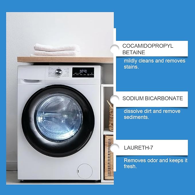 Washing Machine Cleaner Active Oxygen Decontamination Formula, 99.9% Remove stains Elimination,6 bags/ 25g/0.88oz