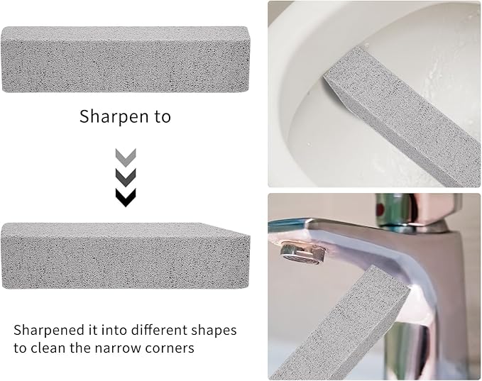 60 PCS Scouring Stick, Pumice Stone for Toilet Bowl Cleaning, Scouring Stick Remove Toilet Bowl Hard Water Rings, Calcium Buildup and Rust Suitable for Cleaning Household Bath Kitchen Pool Stove Grill