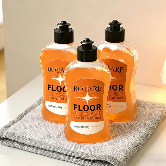 Household Multi-Surface Enzyme Floor Cleaner, Acid-Free Concentrated Mopping Solution for Wood, Hardwood, Laminate, Tile, Marble& Porcelain, Liquid, 17.6 Fl Oz (3 Bottles + 1 Cleaning Cloth)