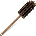SPARTA Large Water Bottle Brush Ideal for Wide-Mouth Jars, Bottles and Tumblers, Dishwashing Tool with Handle for Home and Commercial Kitchens, Plastic, 16 Inches, Brown, (Pack of 4)