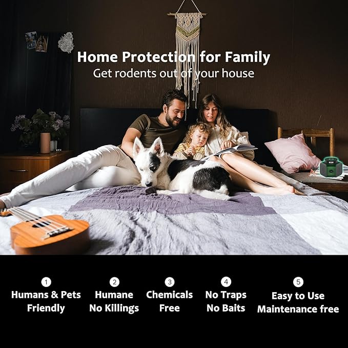 BlokWRX Rodent Repellent Ultrasonic Plug-in, Rat Repellent for House Ultrasonic Mouse Repeller Pest Control Deterrent Device Garage Attic Home