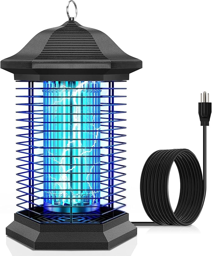 Bug Zapper Outdoor Indoor, 18W Power & 4400V Instant Grid Mosquito Repellent, Insect Control Efficiency Increased 100% Fly Trap for Patio, Backyard, Home