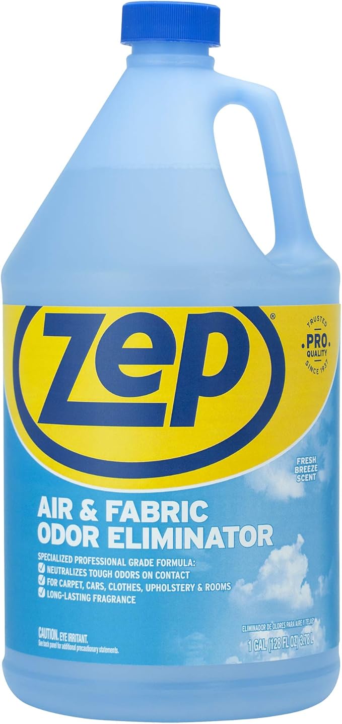 Zep Air Freshener and Fabric Odor Eliminator - Fresh-Breeze Scent - 1 Gallon (Case of 4) ZUAIR128 - Long-lasting Fragrance that Neutralizes Tough Odors on Contact