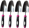 Garden Guru Super Strong Garden Trowel Hand Shovel - Stainless Steel - Rust Resistant - Ergonomic Grip - Perfect Tool for Gardening, Weeding, Transplanting and Digging in Garden Beds (Pink 4 Pack)