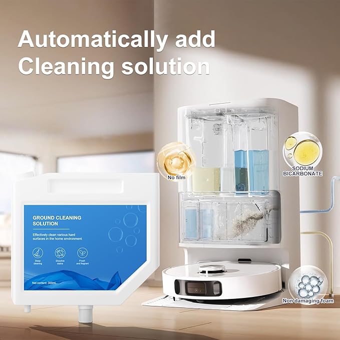 Floor Cleaning Solution Compatible with Dreame Cleaning Solution, Multi-Surface Original Flavor L10 Ultra Detergent, Compatible with L10s Ultra Robot Vacuum (10.52 Fl Oz) (1 Bottle)