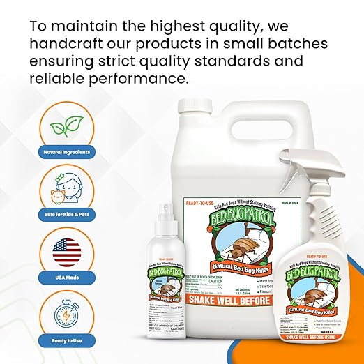 Natural Killer – 24oz Bottle – Child & Pet Safe, Non-Toxic Formula for Home, Office, Vehicles, Mattresses, Couches, Baseboards & More – Eco-Friendly Bed Insect Treatment
