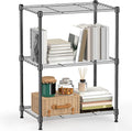M MZG 450 lbs Steel Storage Shelving 3-Tier Utility Shelving Unit Steel Organizer Wire Rack for Home,Kitchen,Office (11.8" D x 17.7" W x 26.3" H)