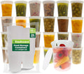 Freshware Food Storage Containers [24 Set] 32 oz Plastic Deli Containers with Lids, Slime, Soup, Meal Prep Containers, BPA Free, Stackable, Leakproof, Dishwasher and Freezer Safe, Translucent