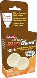 Rust-Oleum RustGuard Rust Stain Remover | Heavy-Duty Iron Stain Remover & Toilet Bowl Cleaner For White & Colored Toilets | 2 Tablet Box