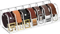 NIUBEE Belt Organizer - Acrylic Belt Storage Holder with 7 Compartments and Display Stand