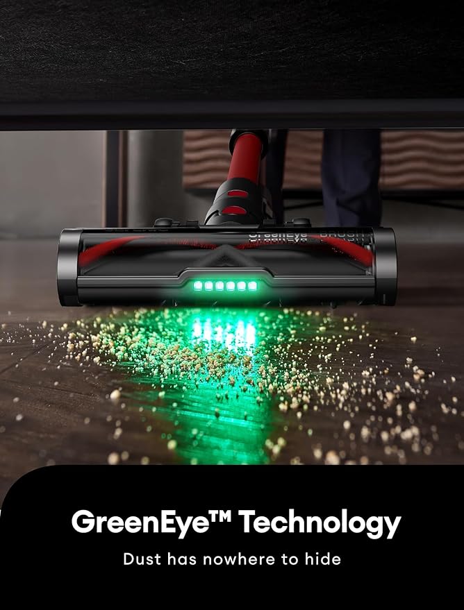 Ultenic Cordless Vacuum Cleaner, 550W/50Kpa, 60Mins Runtime, 180°Bendable Wand, Anti-Tangle Brush, Stick Vacuums Cordless with Charging Dock, for Pet Hair/Carpet/Floor/Car, U16 Flex