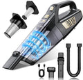 CKIKH Handheld Vacuum Cordless, 15000PA Strong Suction Hand Held Car Vacuum Cleaner Portable with Multi-Nozzles & Washable Filter, Lightweight Rechargeable Vacuum Cleaner for Home, Car, Office, Pets