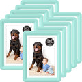 5x7 Picture Frame, Clear Acrylic Photo Frame with White Mat for 4x6 Photos, One-Piece Shatterproof Tool-Free Design, UV-Resistant Waterproof Tabletop Frame for Home Office Decor with 10-Year Warranty