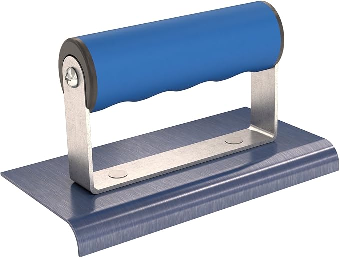 Bon 22-712 6-Inch by 3-Inch Blue Steel Sidewalk Edger with 3/8-Inch Radius and 1/2-Inch Lip with Comfort Grip Handle