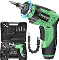 VIGRUE Cordless Screwdriver, Rechargeable Electric Screwdriver with LED Light, Flexible Shaft