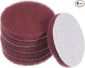 HARFINGTON 6pcs Drill Power Brush 3 inch Tile Scrubber Scouring Pads 320-400 Grit for Bathroom Kitchen Household Cleaning