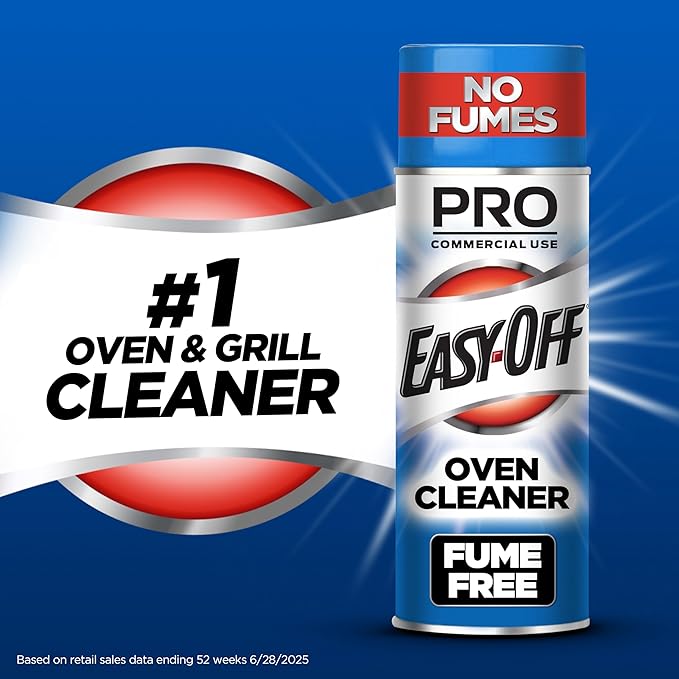 Easy-Off Fume Free PRO size Oven Cleaner Foam, Removes Grease & Burned-On Food, For Ovens, Air Fryers & More 24oz (2-count)