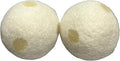Organic Wool Dryer Balls, Fragrant, Natural Fabric Softener 100% Organic Premium New Zealand Wool, No Fillers, Anti Static, Lint Free, White 2 Count. (Mahogany Teakwood)