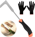 Patio Crack Weeder Tool with Ergonomic Handle – Stainless Steel Weed Puller for Patio Sidewalk Driveway Cracks | Rust Resistant Dual-Material Gardening Tool